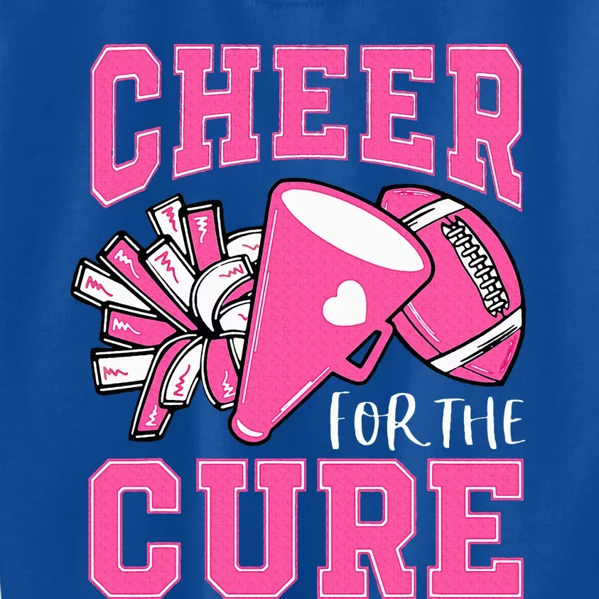 Cheer For The Cure Breast Cancer Awareness Cheerleader Funny Kids Sweatshirt