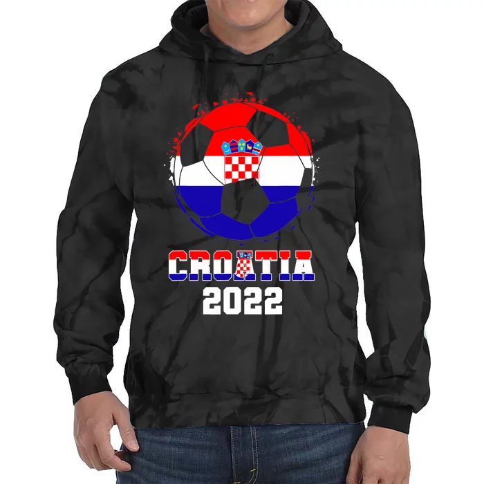 Croatia Football Team - Croatian Flag Football Soccer Fans Tie Dye Hoodie