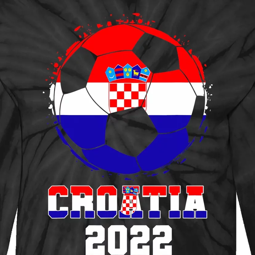 Croatia Football Team - Croatian Flag Football Soccer Fans Tie-Dye Long Sleeve Shirt