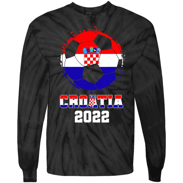 Croatia Football Team - Croatian Flag Football Soccer Fans Tie-Dye Long Sleeve Shirt