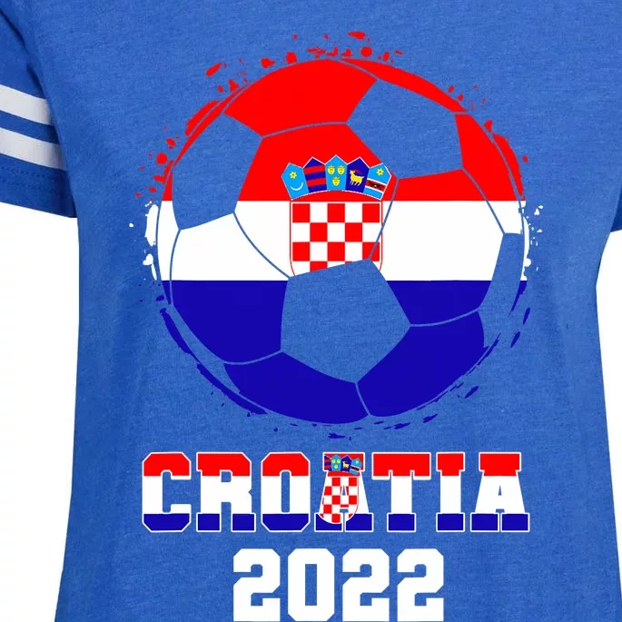 Croatia Football Team - Croatian Flag Football Soccer Fans Enza Ladies Jersey Football T-Shirt