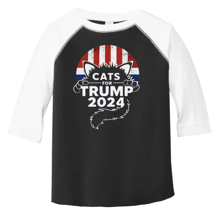 Cats For Trump 2024 Toddler Fine Jersey T-Shirt