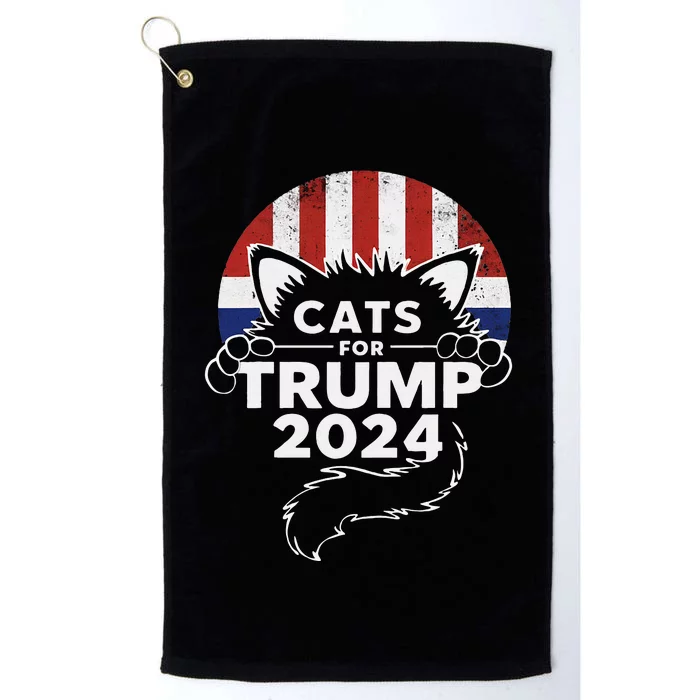 Cats For Trump 2024 Platinum Collection Golf Towel