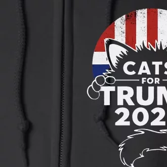 Cats For Trump 2024 Full Zip Hoodie