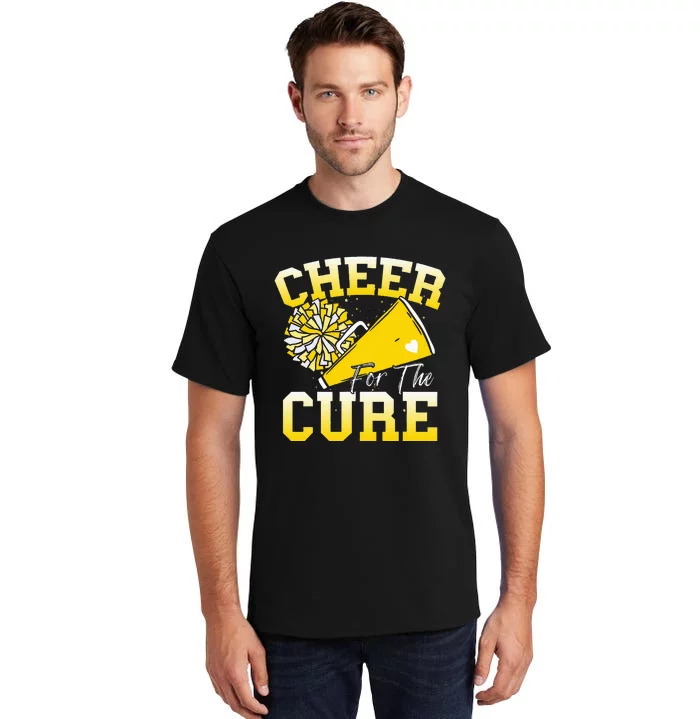 Cheer For The C.U.R.E Sport Childhood Cancer Awareness Cheer Tall T-Shirt