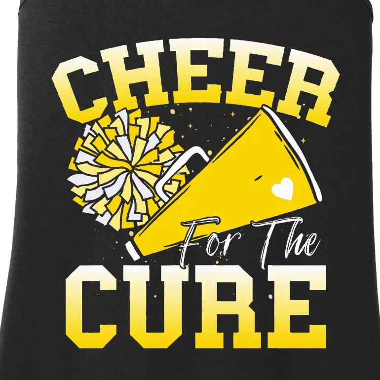 Cheer For The C.U.R.E Sport Childhood Cancer Awareness Cheer Ladies Essential Tank