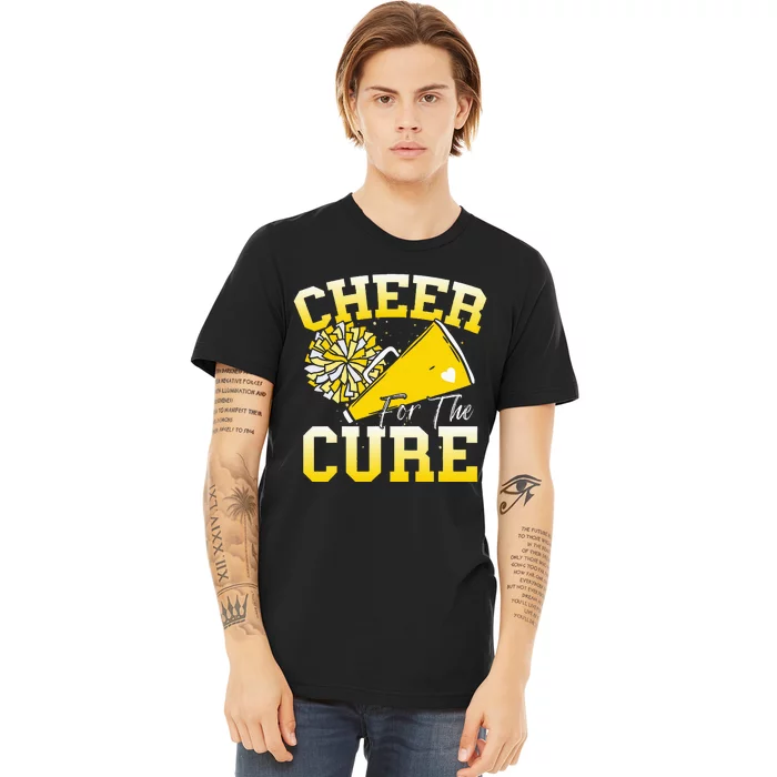 Cheer For The C.U.R.E Sport Childhood Cancer Awareness Cheer Premium T-Shirt