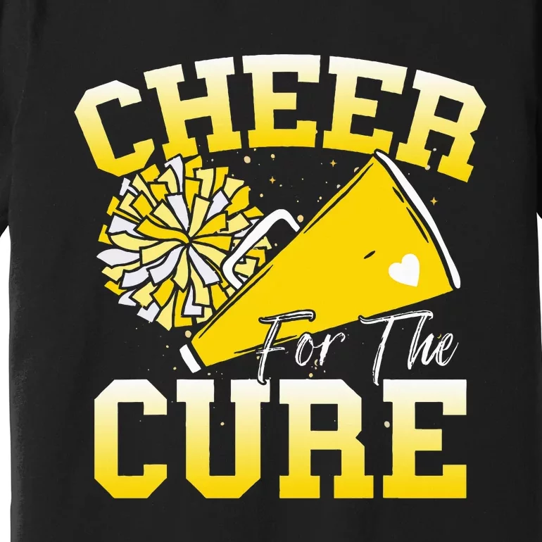 Cheer For The C.U.R.E Sport Childhood Cancer Awareness Cheer Premium T-Shirt