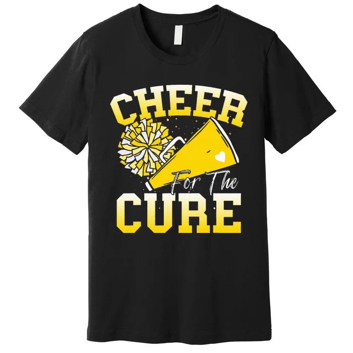 Cheer For The C.U.R.E Sport Childhood Cancer Awareness Cheer Premium T-Shirt