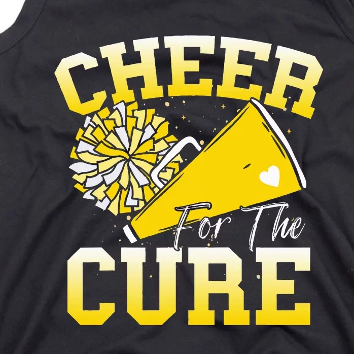 Cheer For The C.U.R.E Sport Childhood Cancer Awareness Cheer Tank Top