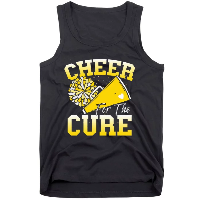 Cheer For The C.U.R.E Sport Childhood Cancer Awareness Cheer Tank Top