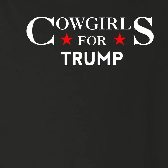 Cowgirls For Trump 2024 Toddler Long Sleeve Shirt