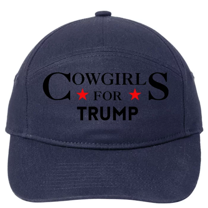 Cowgirls For Trump 2024 7-Panel Snapback Hat