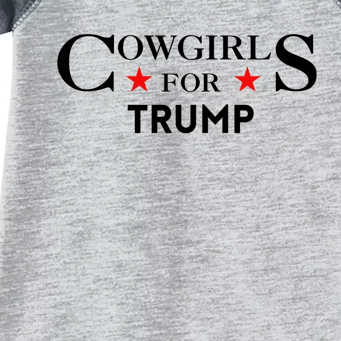 Cowgirls For Trump 2024 Infant Baby Jersey Bodysuit