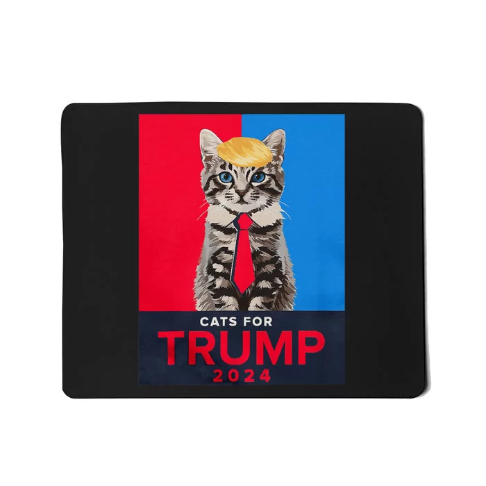 Cats For Trump 2024 Funny For Vance Trump Mousepad