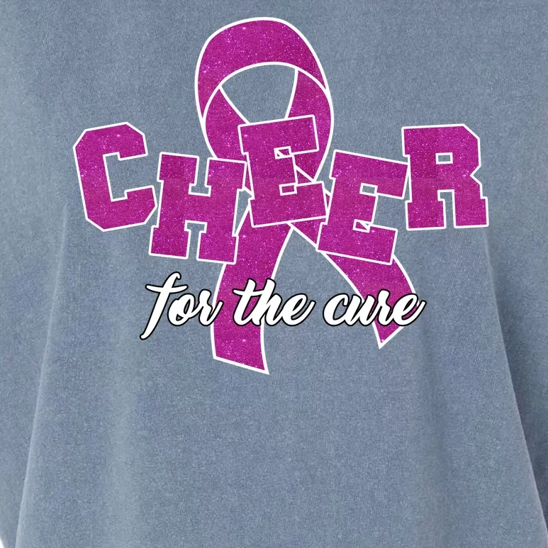 Cheer For The Cure Breast Cancer Awareness Ribbon Garment-Dyed Women's Muscle Tee