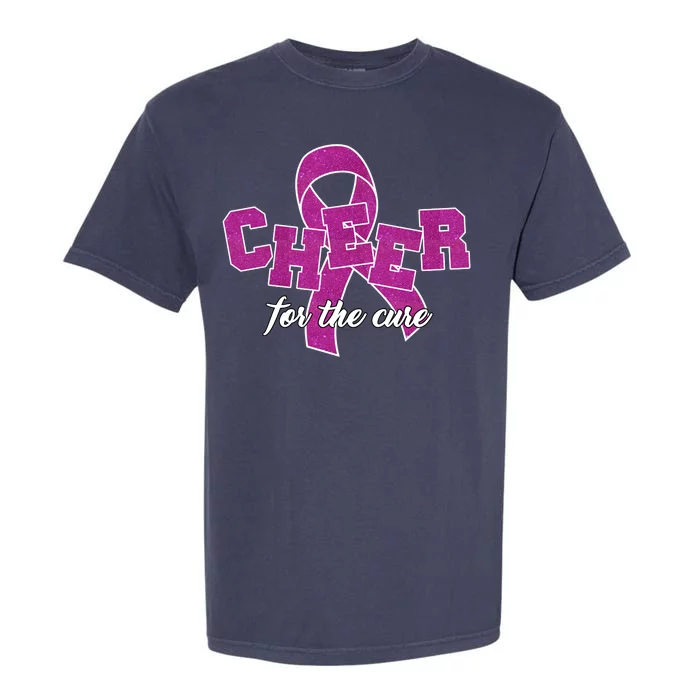 Cheer For The Cure Breast Cancer Awareness Ribbon Garment-Dyed Heavyweight T-Shirt