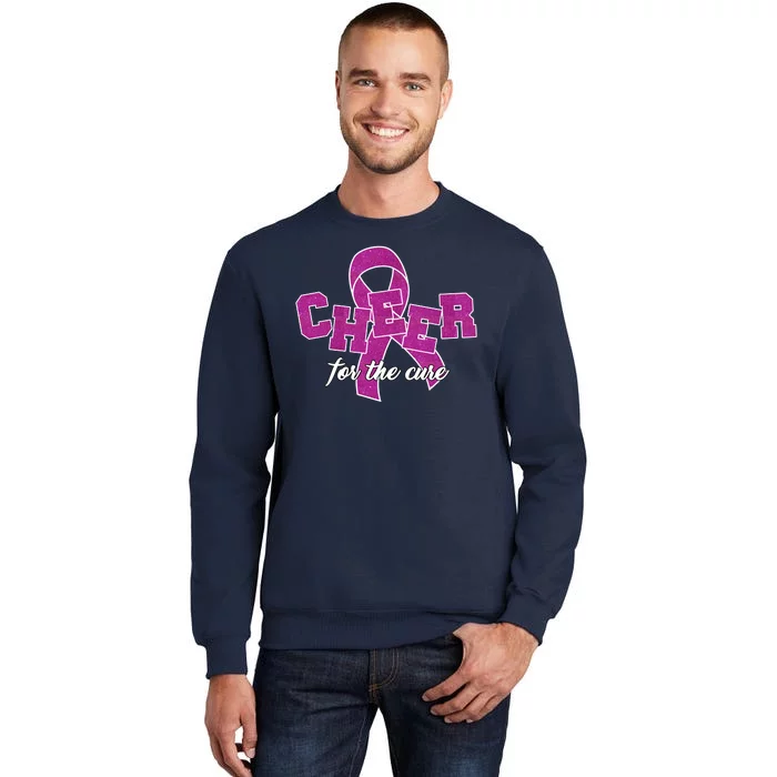 Cheer For The Cure Breast Cancer Awareness Ribbon Tall Sweatshirt