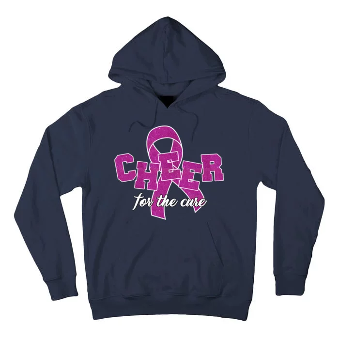 Cheer For The Cure Breast Cancer Awareness Ribbon Tall Hoodie