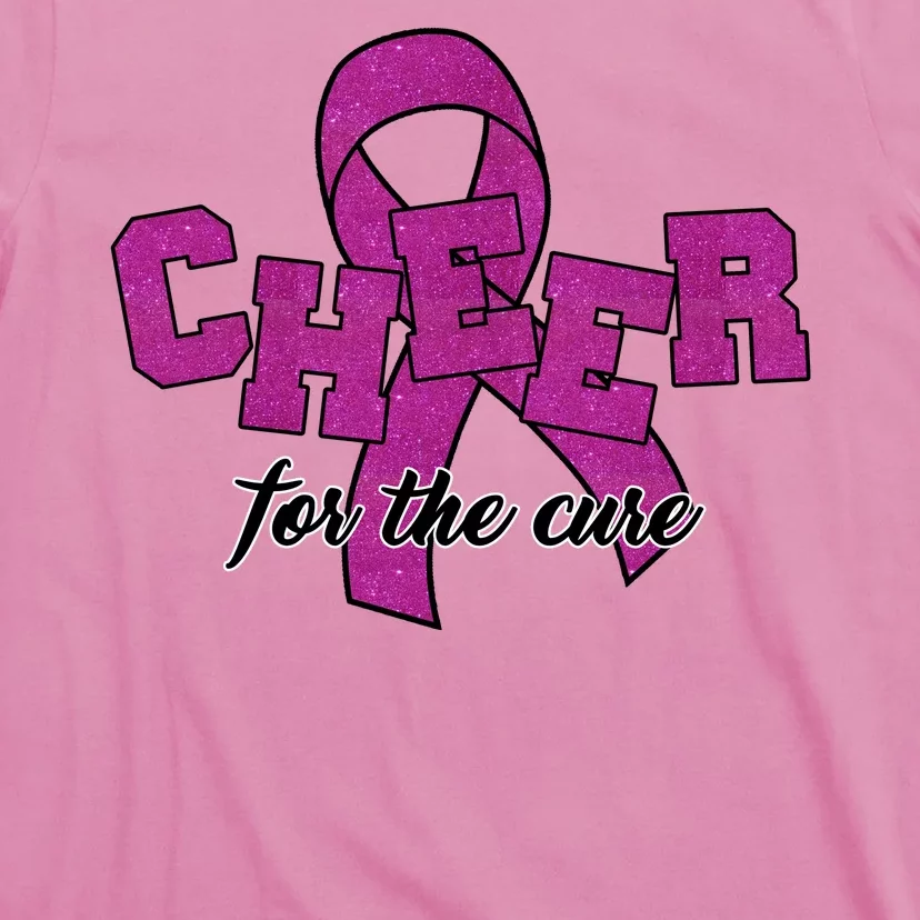 Cheer For The Cure Breast Cancer Awareness Ribbon T-Shirt