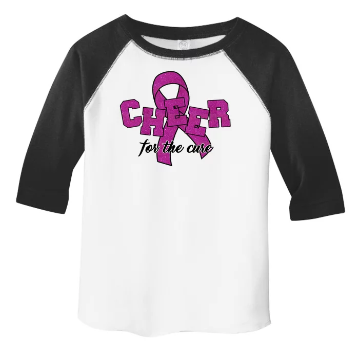 Cheer For The Cure Breast Cancer Awareness Ribbon Toddler Fine Jersey T-Shirt