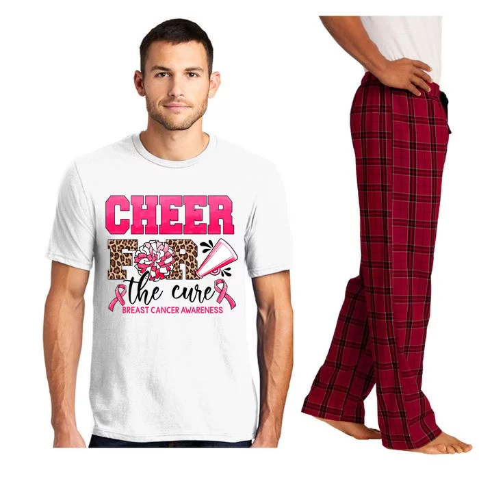 Cheer For The Cure Cheerleader Pink Ribbon Breast Cancer Pajama Set