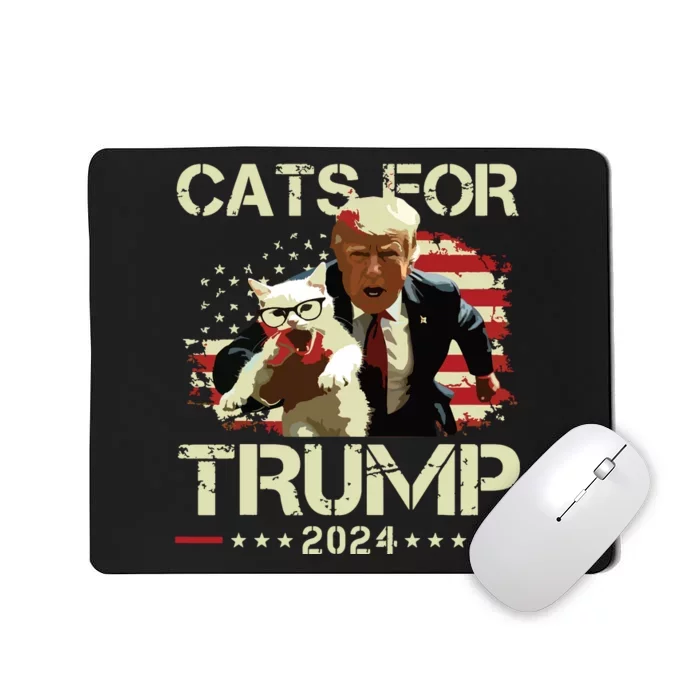 Cats For Trump 2024 Funny Vote For Trump Cats 2024 Mousepad