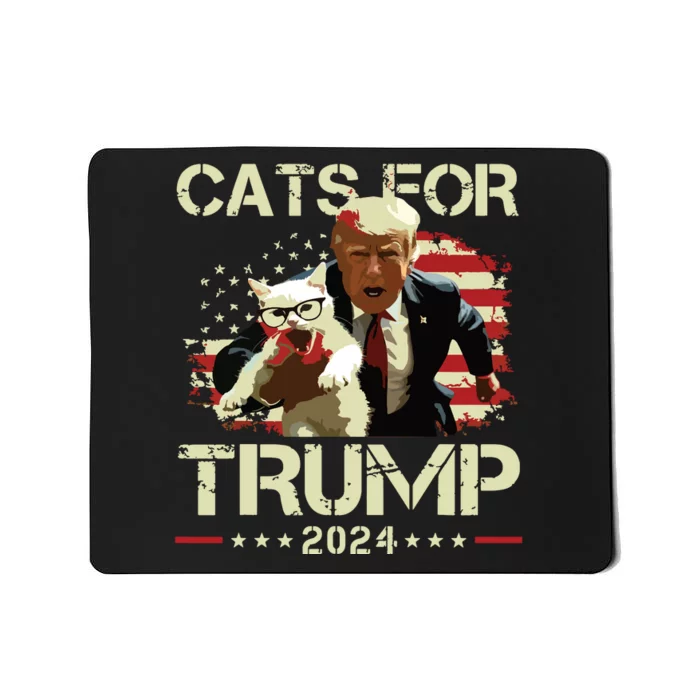 Cats For Trump 2024 Funny Vote For Trump Cats 2024 Mousepad