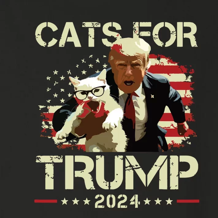 Cats For Trump 2024 Funny Vote For Trump Cats 2024 Toddler Long Sleeve Shirt