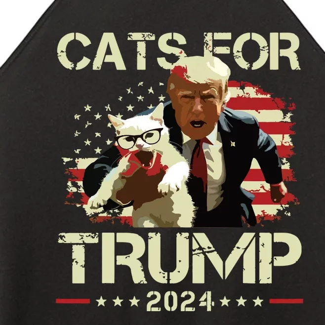 Cats For Trump 2024 Funny Vote For Trump Cats 2024 Women’s Perfect Tri Rocker Tank