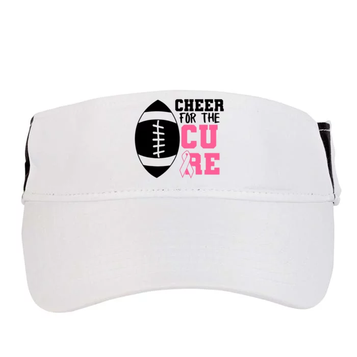 Cheer For The Cure Football Pink Breast Cancer Support Adult Drive Performance Visor