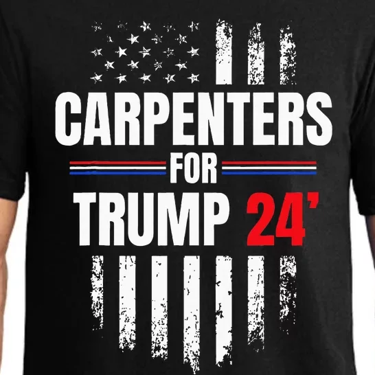 Carpenters For Trump 2024 American Flag Pajama Set