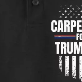 Carpenters For Trump 2024 American Flag Dry Zone Grid Performance Polo