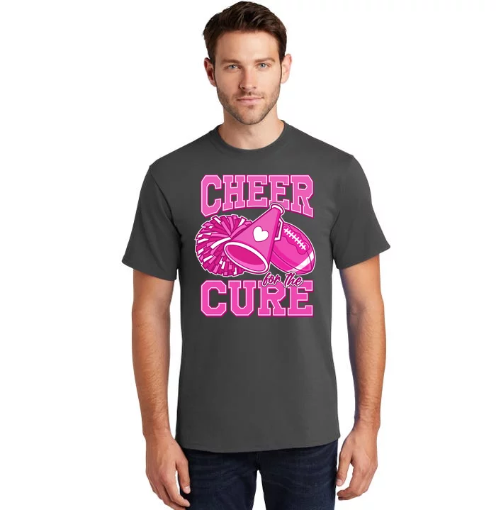 Cheer For The Cure Breast Cancer Awareness Cheerleader Tall T-Shirt