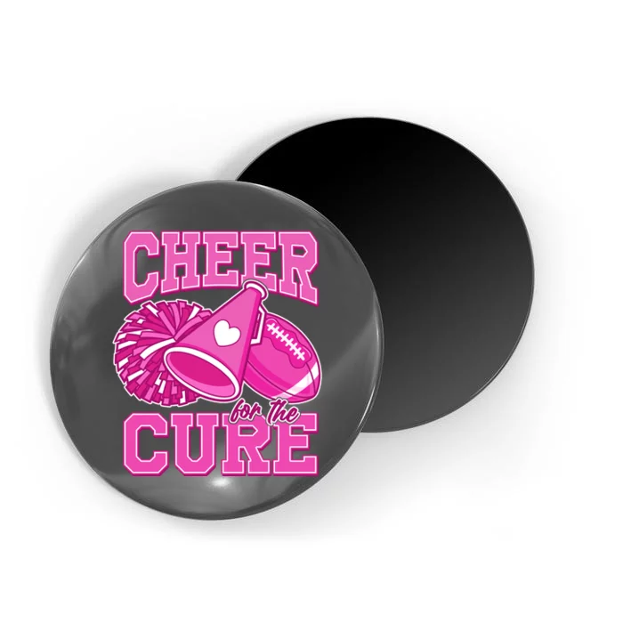 Cheer For The Cure Breast Cancer Awareness Cheerleader Magnet