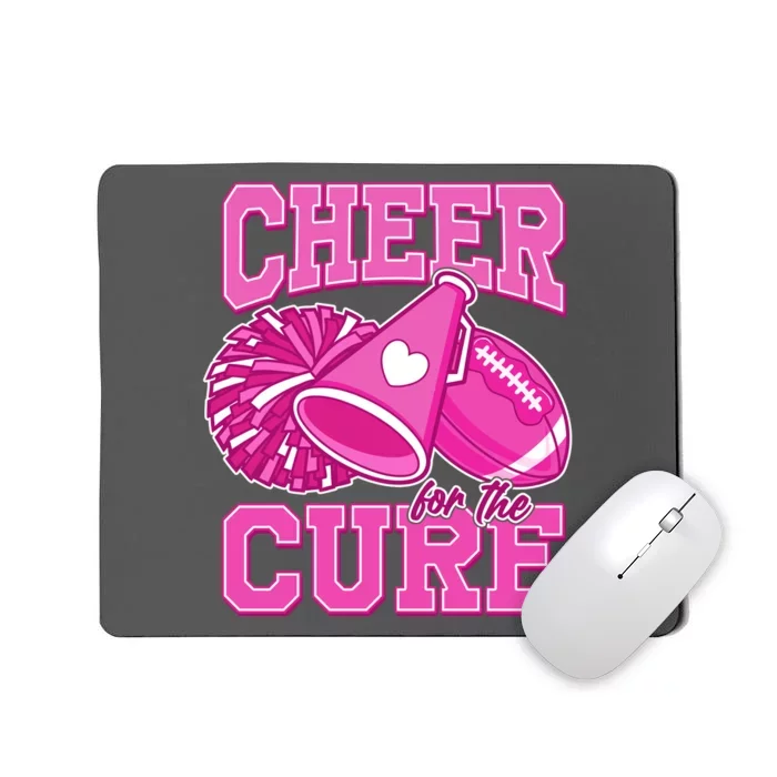 Cheer For The Cure Breast Cancer Awareness Cheerleader Mousepad