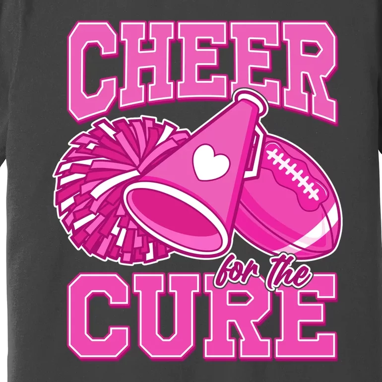 Cheer For The Cure Breast Cancer Awareness Cheerleader Premium T-Shirt