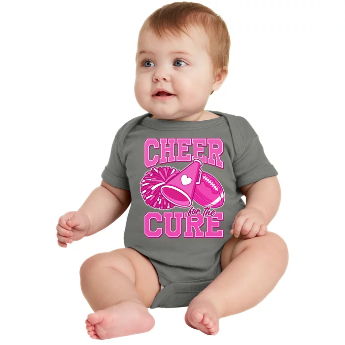 Cheer For The Cure Breast Cancer Awareness Cheerleader Baby Bodysuit