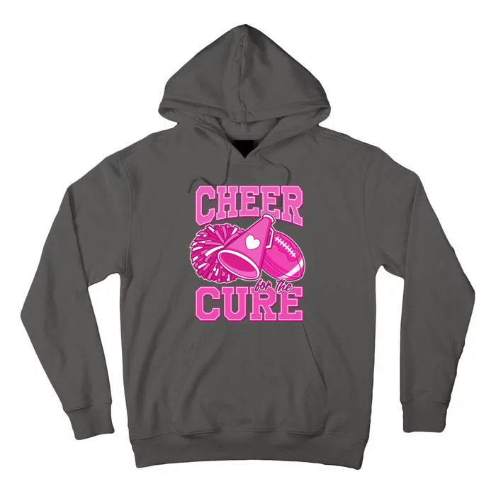 Cheer For The Cure Breast Cancer Awareness Cheerleader Tall Hoodie