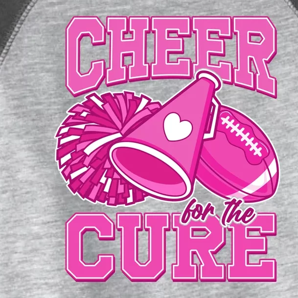 Cheer For The Cure Breast Cancer Awareness Cheerleader Toddler Fine Jersey T-Shirt