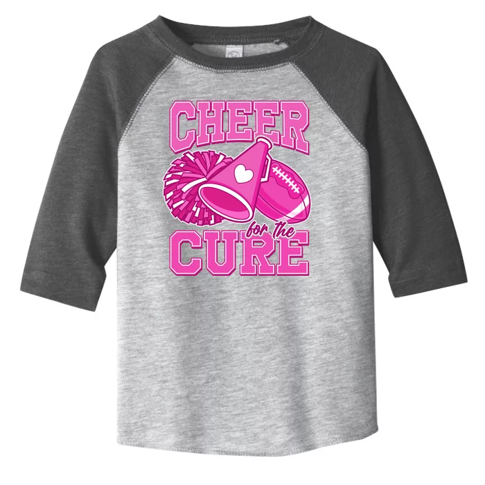 Cheer For The Cure Breast Cancer Awareness Cheerleader Toddler Fine Jersey T-Shirt