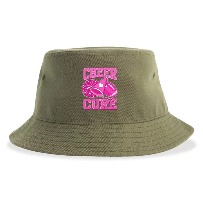 Cheer For The Cure Breast Cancer Awareness Cheerleader Sustainable Bucket Hat