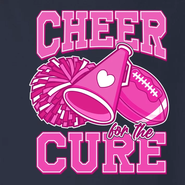 Cheer For The Cure Breast Cancer Awareness Cheerleader Toddler Long Sleeve Shirt