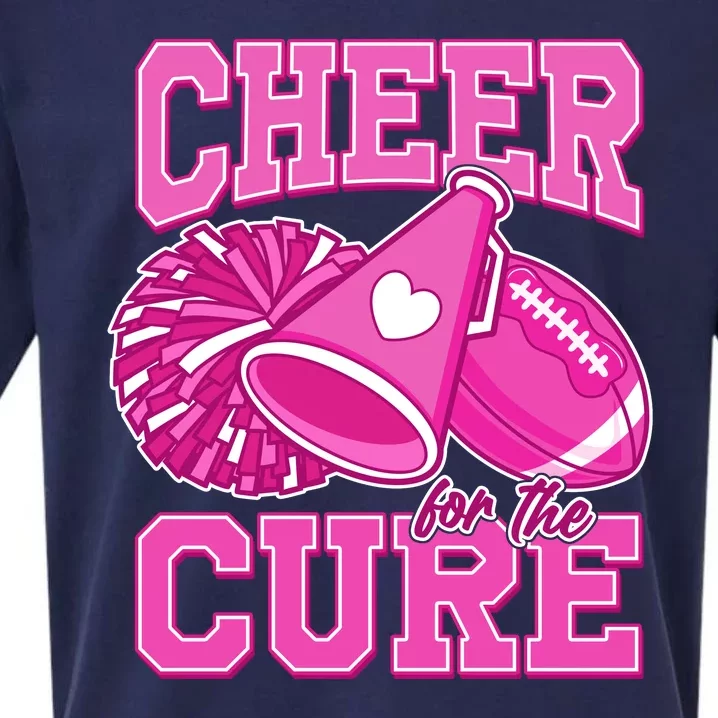 Cheer For The Cure Breast Cancer Awareness Cheerleader Sueded Cloud Jersey T-Shirt