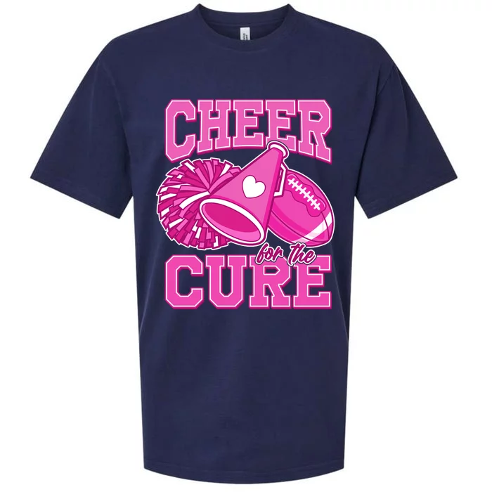 Cheer For The Cure Breast Cancer Awareness Cheerleader Sueded Cloud Jersey T-Shirt