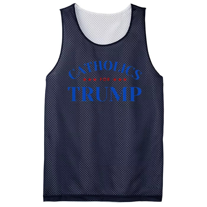 Catholics For Trump Usa Election Mesh Reversible Basketball Jersey Tank