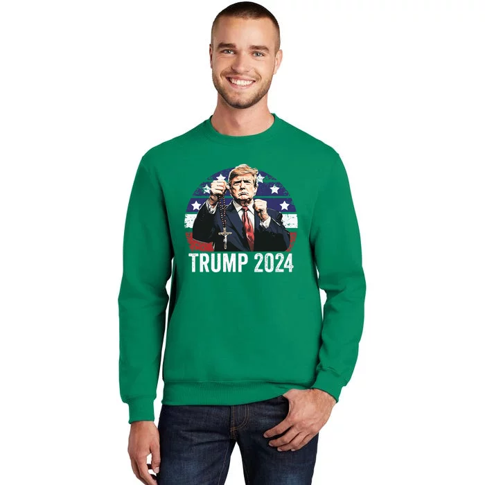 Catholics For Trump 2024 Rosary Election Sweatshirt