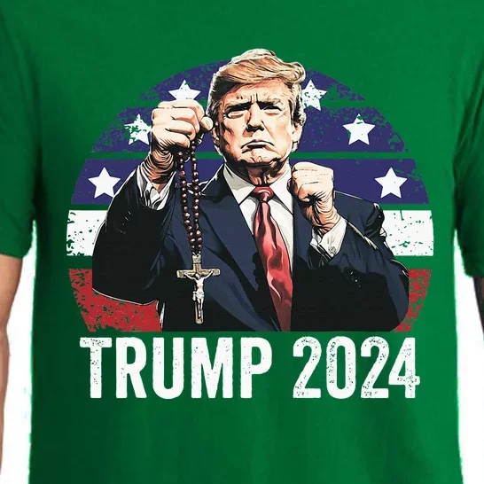 Catholics For Trump 2024 Rosary Election Pajama Set