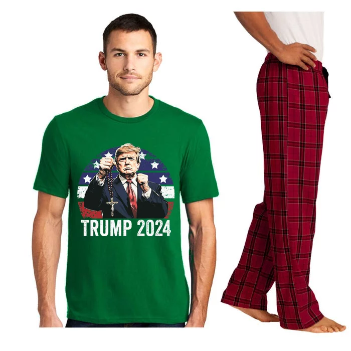 Catholics For Trump 2024 Rosary Election Pajama Set