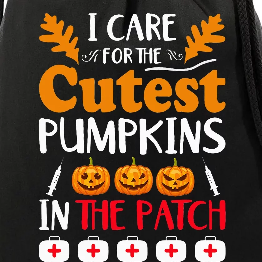 Caring for the Cutest Pumpkins Pediatric Nurse Drawstring Bag